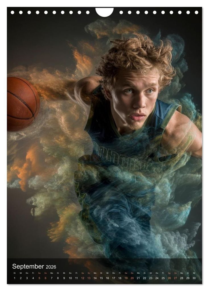 Weitere Ansicht: Basketball - Die visuelle Kraft des Sports (Wandkalender 2026 DIN A4 hoch), CALVENDO Monatskalender | Melanie Viola, Calvendo