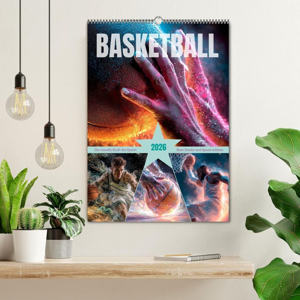 Weitere Ansicht: Basketball - Die visuelle Kraft des Sports (Wandkalender 2026 DIN A2 hoch), CALVENDO Monatskalender | Melanie Viola, Calvendo