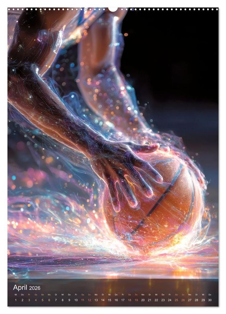 Weitere Ansicht: Basketball - Die visuelle Kraft des Sports (Wandkalender 2026 DIN A2 hoch), CALVENDO Monatskalender | Melanie Viola, Calvendo