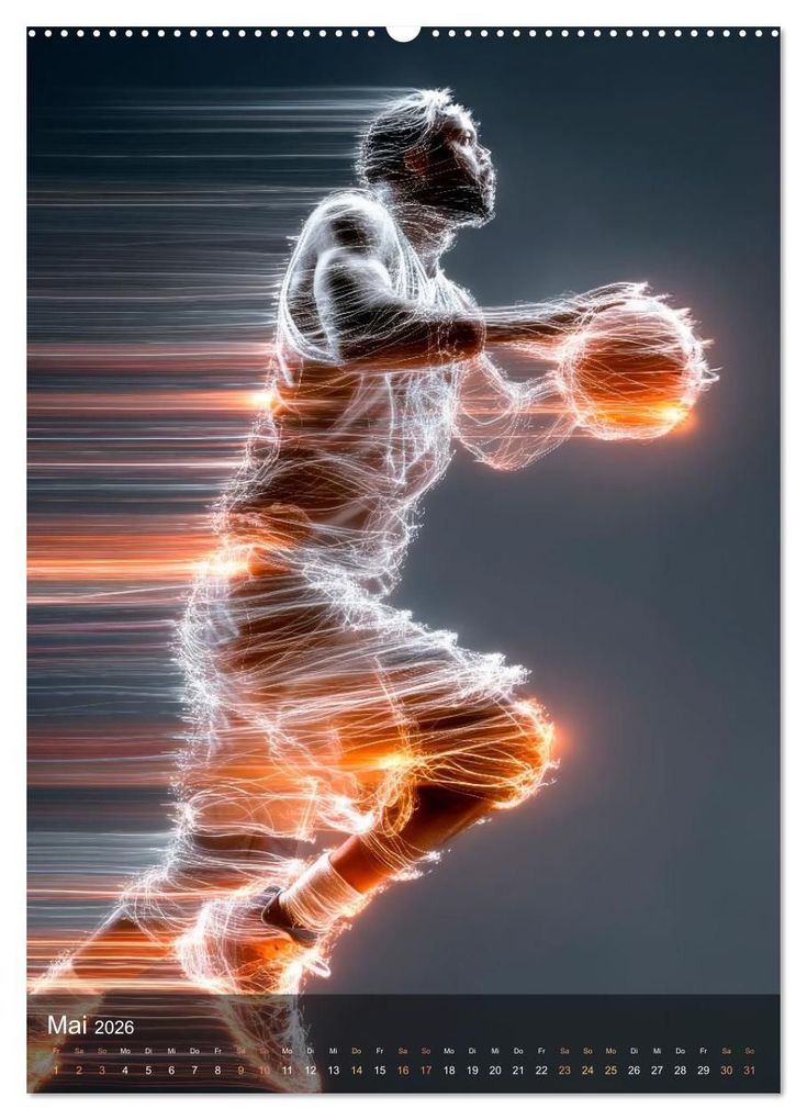 Weitere Ansicht: Basketball - Die visuelle Kraft des Sports (Wandkalender 2026 DIN A2 hoch), CALVENDO Monatskalender | Melanie Viola, Calvendo