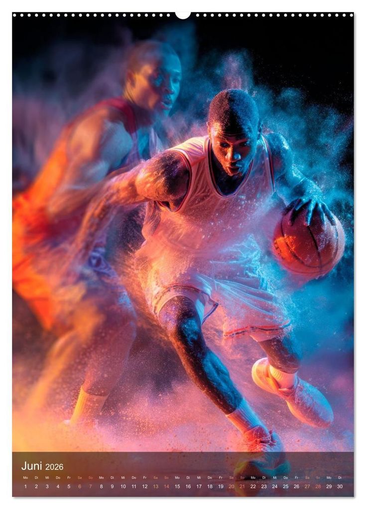Weitere Ansicht: Basketball - Die visuelle Kraft des Sports (Wandkalender 2026 DIN A2 hoch), CALVENDO Monatskalender | Melanie Viola, Calvendo