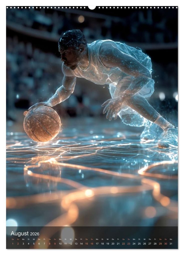 Weitere Ansicht: Basketball - Die visuelle Kraft des Sports (Wandkalender 2026 DIN A2 hoch), CALVENDO Monatskalender | Melanie Viola, Calvendo