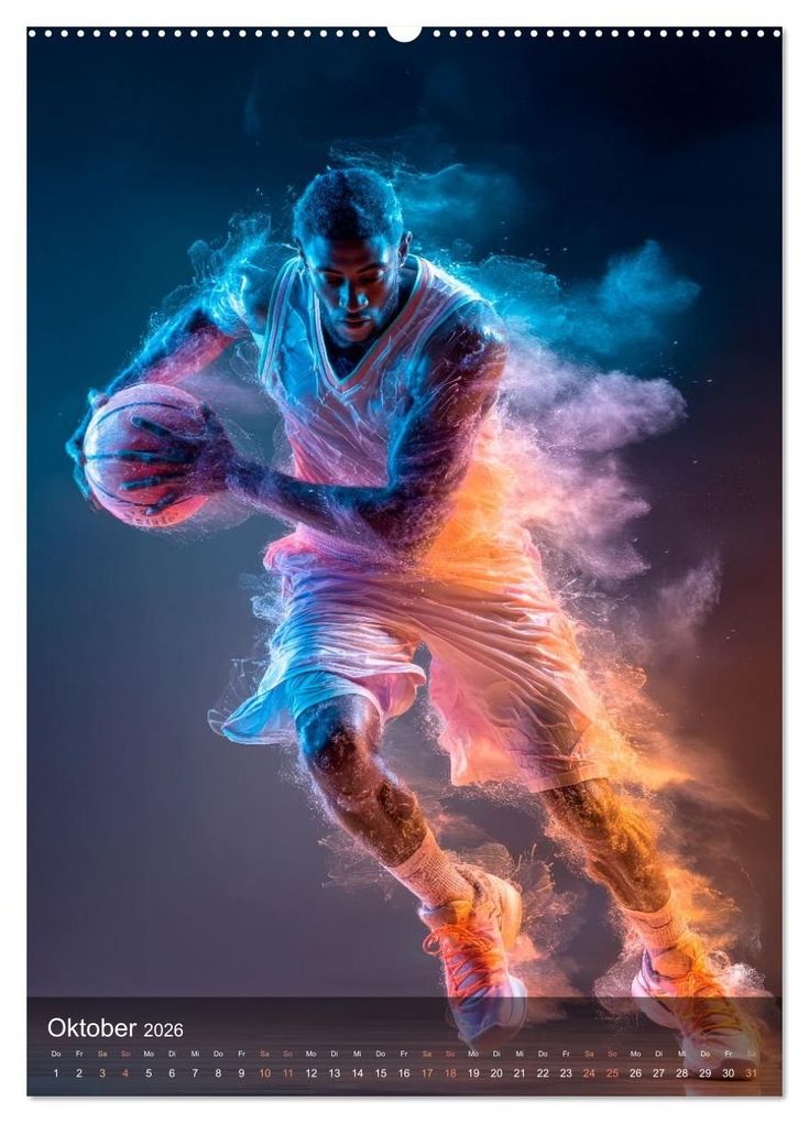 Weitere Ansicht: Basketball - Die visuelle Kraft des Sports (Wandkalender 2026 DIN A2 hoch), CALVENDO Monatskalender | Melanie Viola, Calvendo