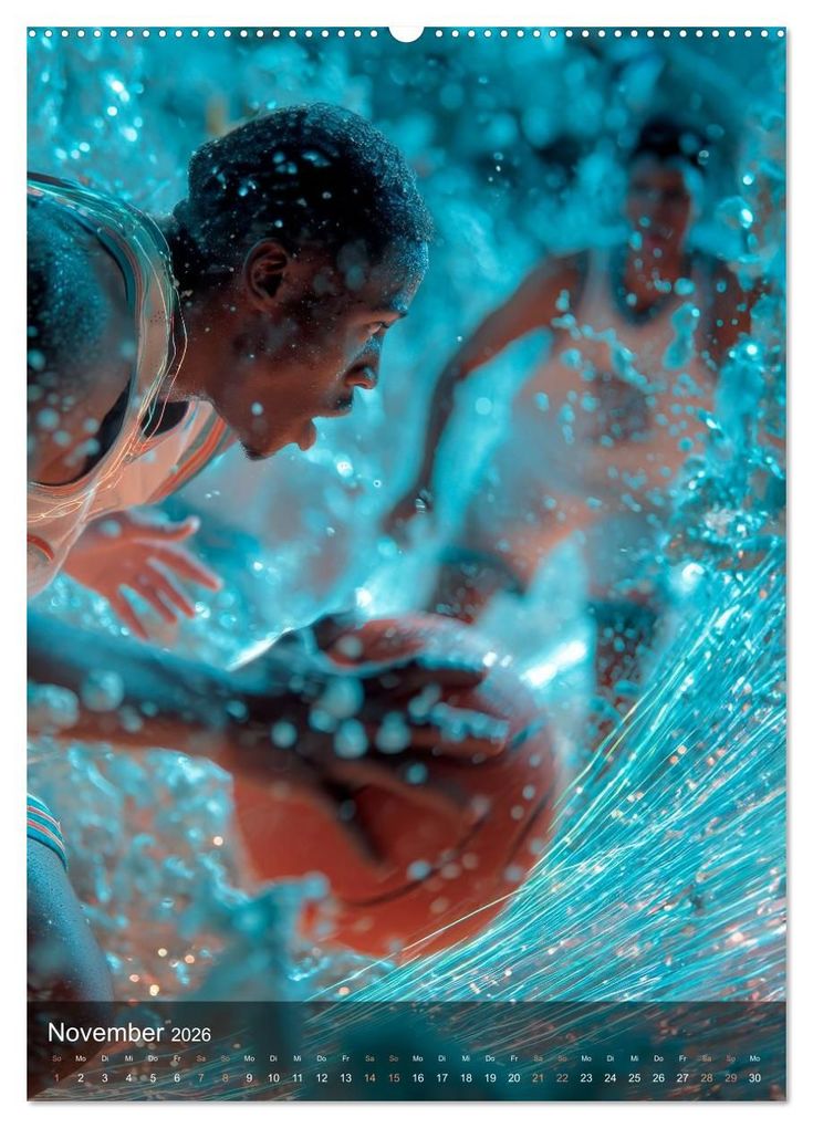 Weitere Ansicht: Basketball - Die visuelle Kraft des Sports (Wandkalender 2026 DIN A2 hoch), CALVENDO Monatskalender | Melanie Viola, Calvendo