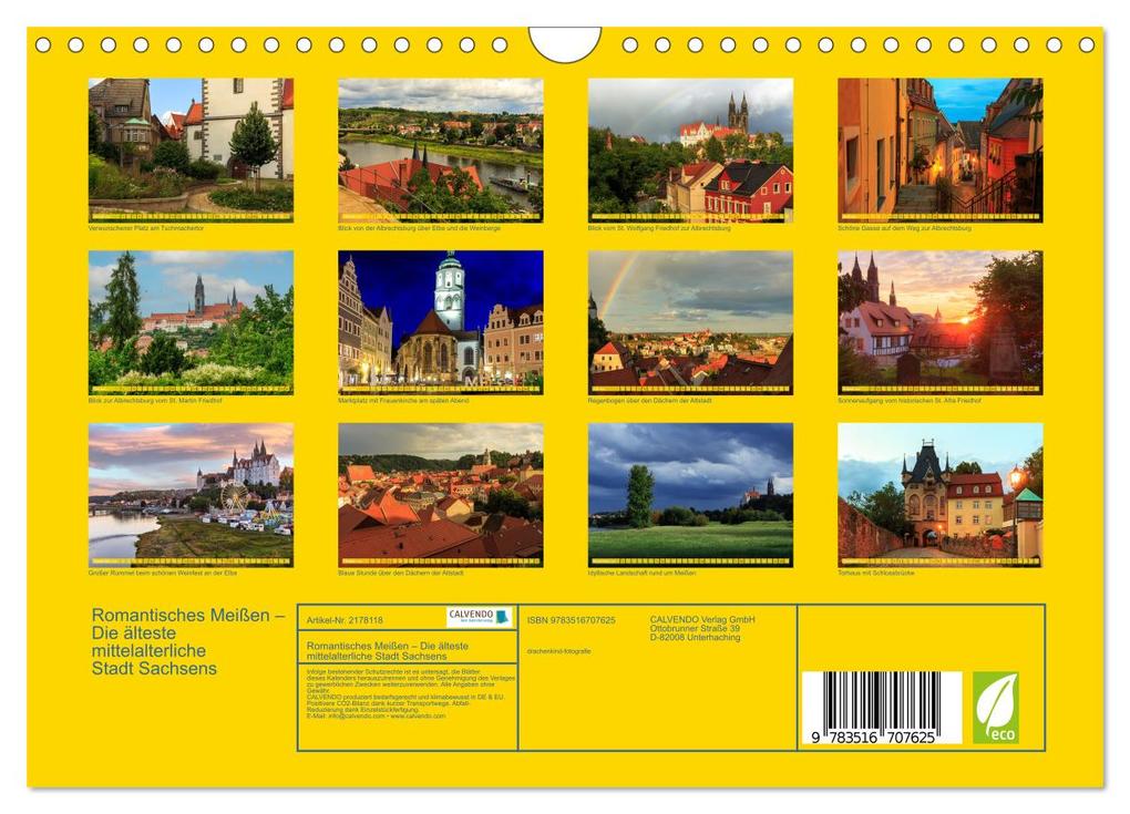 Weitere Ansicht: Romantisches Meißen - Die älteste mittelalterliche Stadt Sachsens (Wandkalender 2026 DIN A4 quer), CALVENDO Monatskalender | drachenkind-fotografie drachenkind-fotografie, Calvendo, Drachenkind-Fotografie