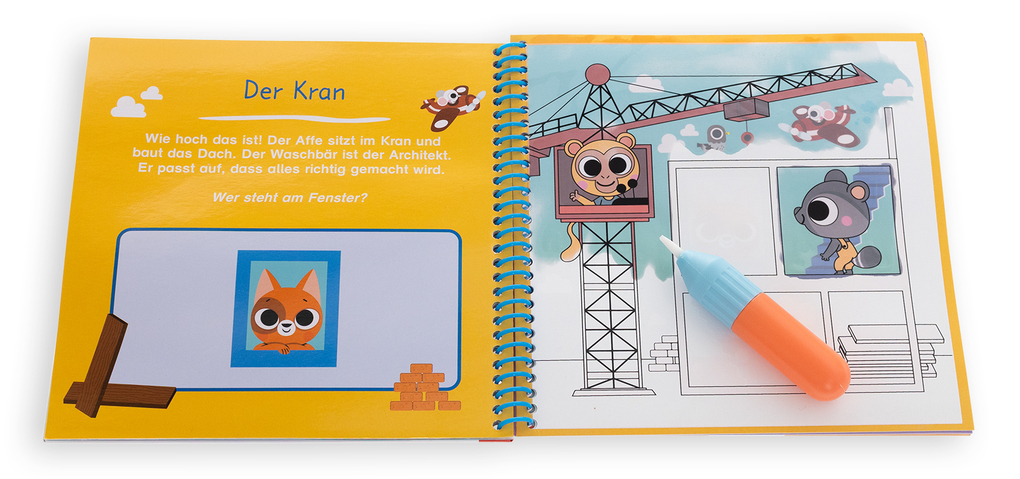 Weitere Ansicht: Ausmalen mit dem magischen Pinsel. Baustelle