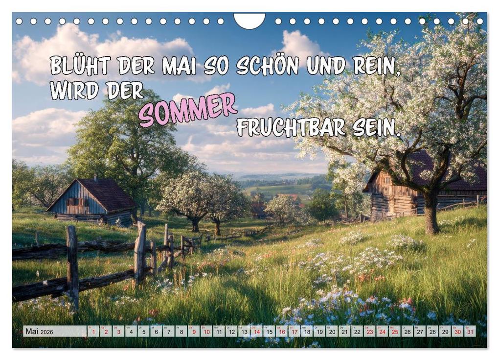 Weitere Ansicht: Bauernweisheiten - Stimmen der Natur (Wandkalender 2026 DIN A4 quer), CALVENDO Monatskalender | Melanie Viola, Calvendo