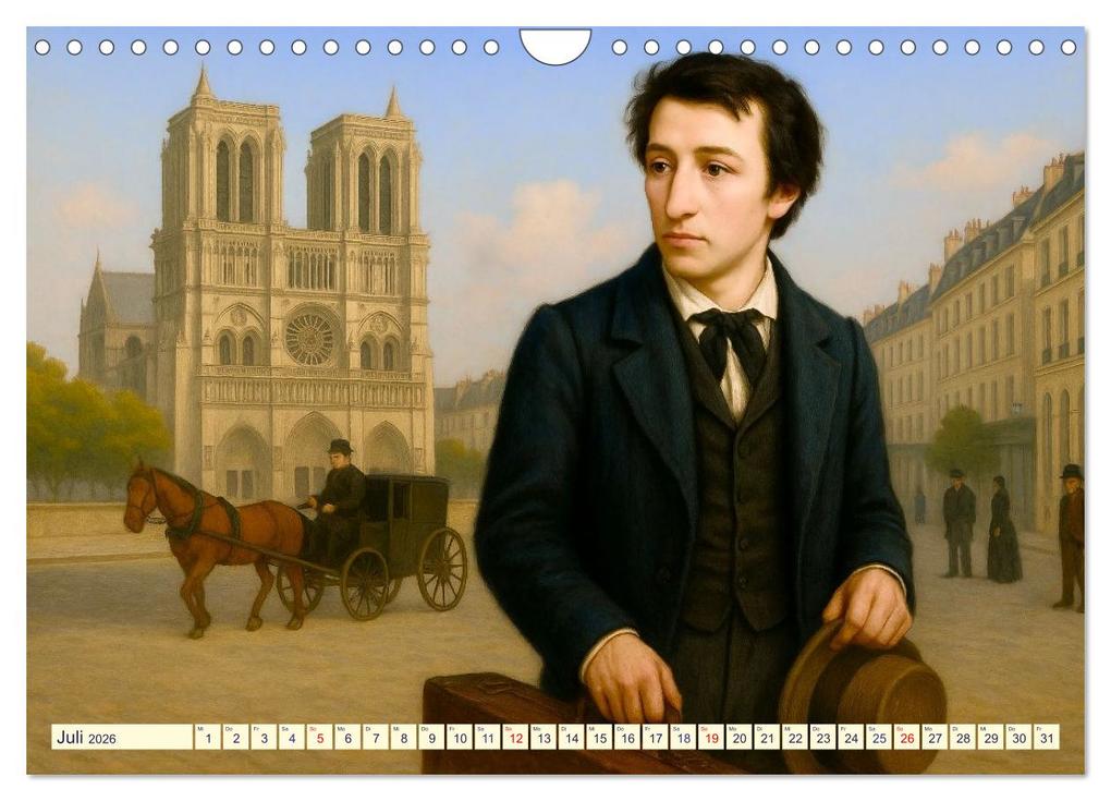 Weitere Ansicht: Heinrich Heine. Sein Leben, seine literarischen Werke (Wandkalender 2026 DIN A4 quer), CALVENDO Monatskalender | Steffani Lehmann, Calvendo