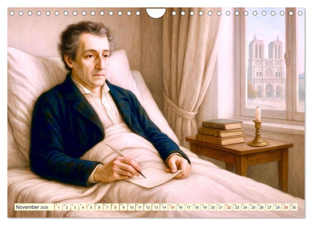 Weitere Ansicht: Heinrich Heine. Sein Leben, seine literarischen Werke (Wandkalender 2026 DIN A4 quer), CALVENDO Monatskalender | Steffani Lehmann, Calvendo