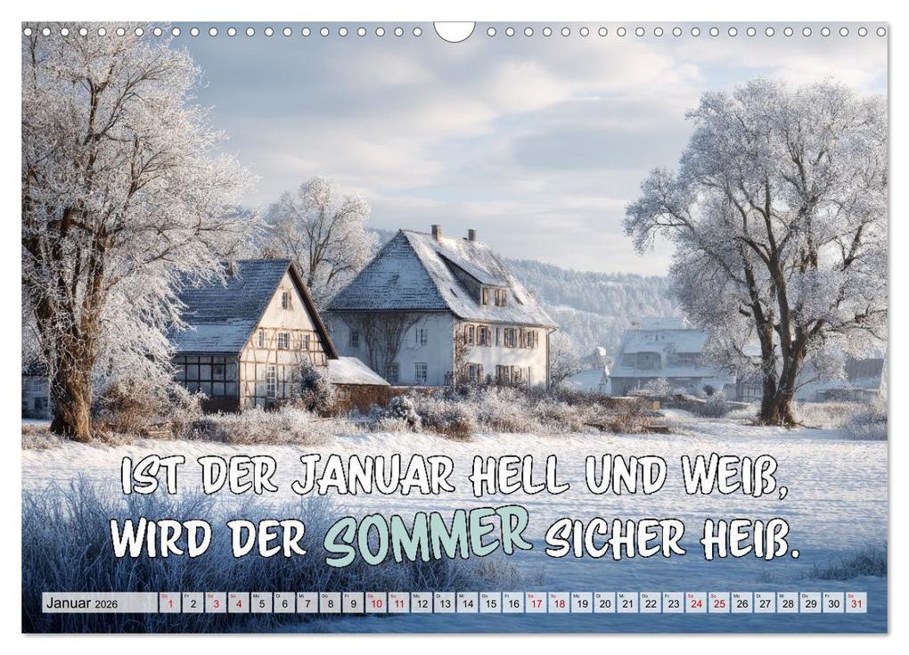 Weitere Ansicht: Bauernweisheiten - Stimmen der Natur (Wandkalender 2026 DIN A3 quer), CALVENDO Monatskalender | Melanie Viola, Calvendo
