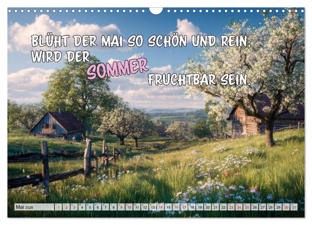 Weitere Ansicht: Bauernweisheiten - Stimmen der Natur (Wandkalender 2026 DIN A3 quer), CALVENDO Monatskalender | Melanie Viola, Calvendo
