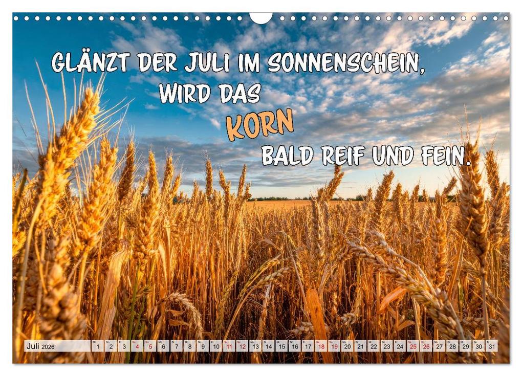 Weitere Ansicht: Bauernweisheiten - Stimmen der Natur (Wandkalender 2026 DIN A3 quer), CALVENDO Monatskalender | Melanie Viola, Calvendo