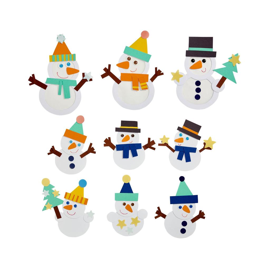 Weitere Ansicht: Bastelset - Fensterbild Schneemänner