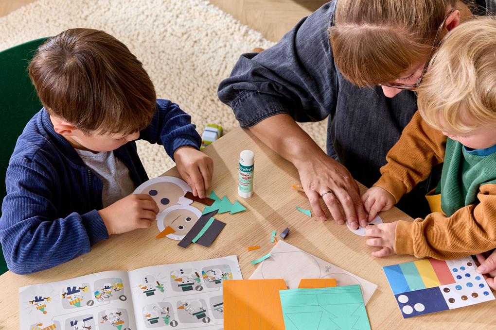 Weitere Ansicht: Bastelset - Fensterbild Schneemänner