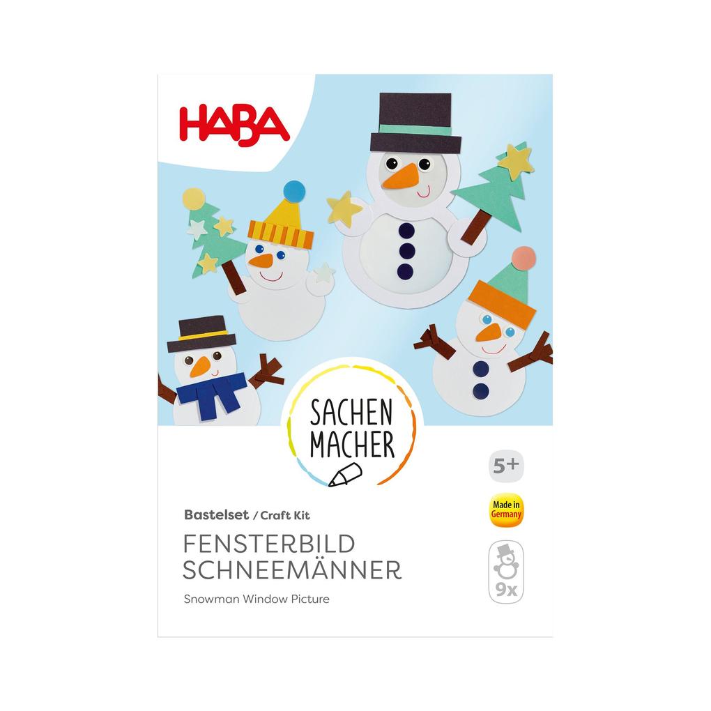 Weitere Ansicht: Bastelset - Fensterbild Schneemänner