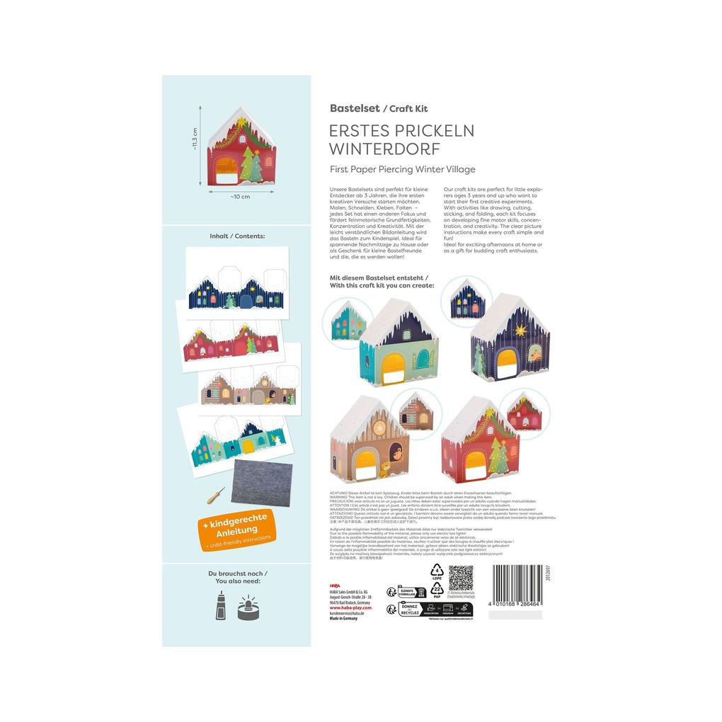 Weitere Ansicht: Bastelset - Erstes Prickeln Winterdorf