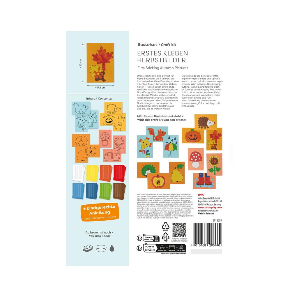 Weitere Ansicht: Bastelset - Erstes Kleben Herbstbilder