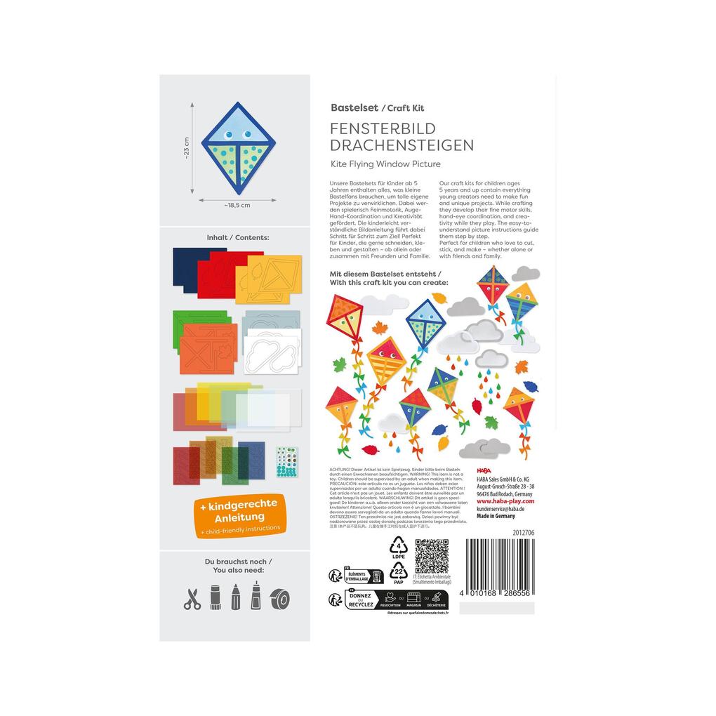 Weitere Ansicht: Bastelset - Fensterbild Drachensteigen