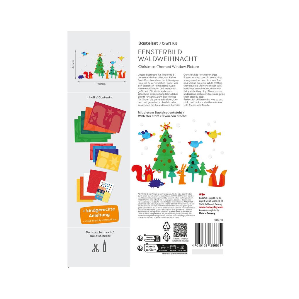 Weitere Ansicht: Bastelset - Fensterbild Weihnachten