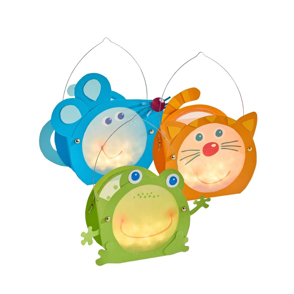 Weitere Ansicht: Bastelset - Mini-Klammerlaternen Tiere