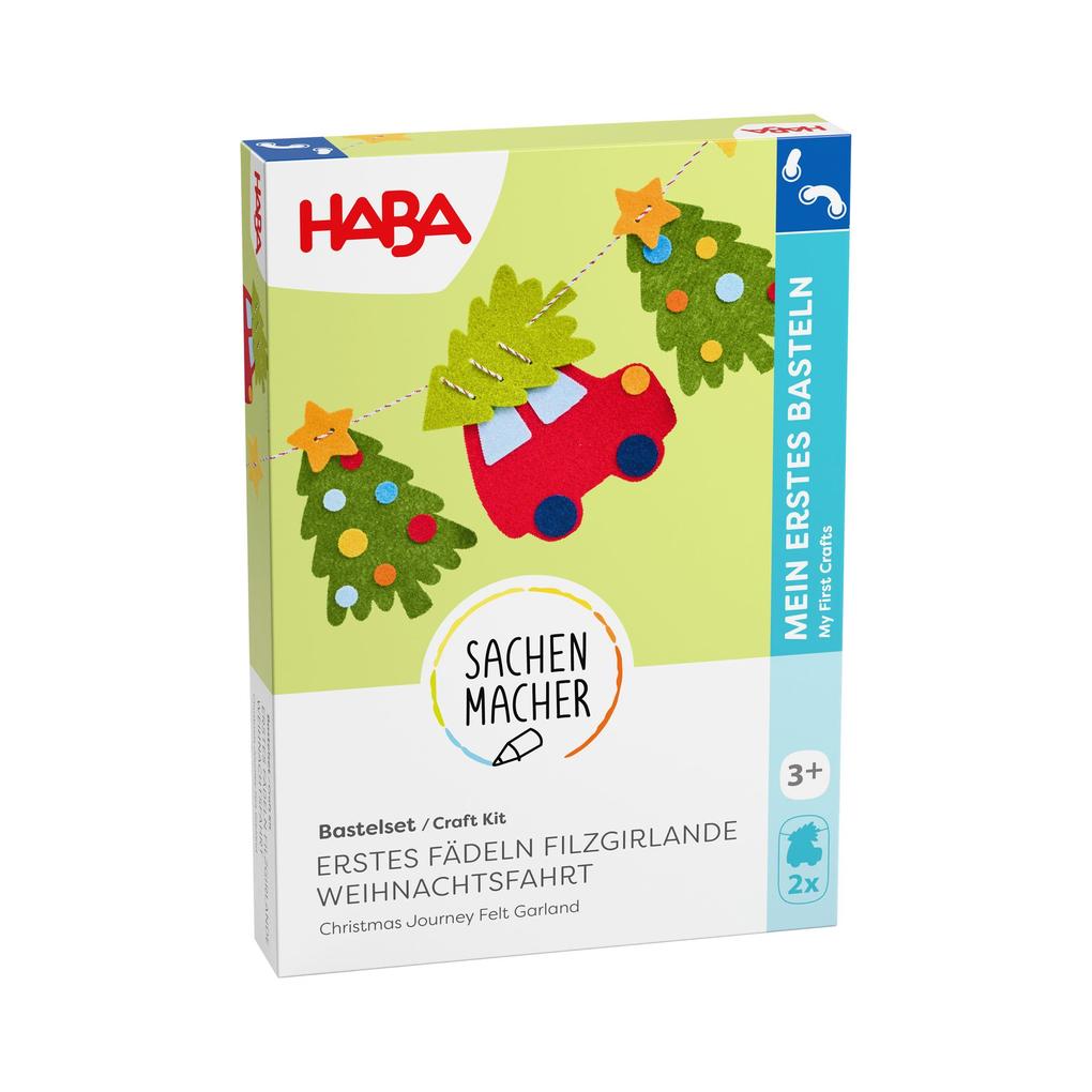 Weitere Ansicht: Bastelset - Erstes Fädeln Filzgirlande Weihnachtsfahrt