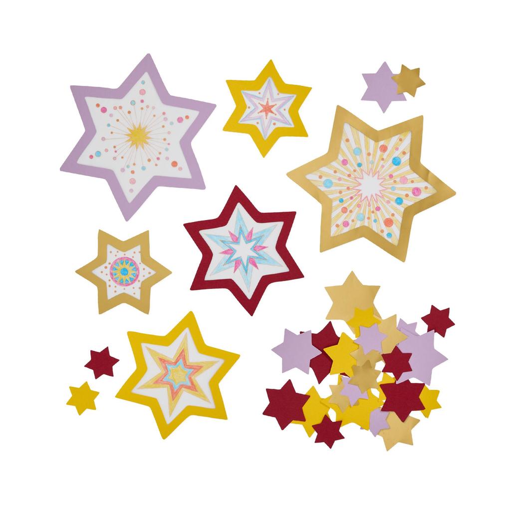 Weitere Ansicht: Bastelset - Fensterbild Sternenregen