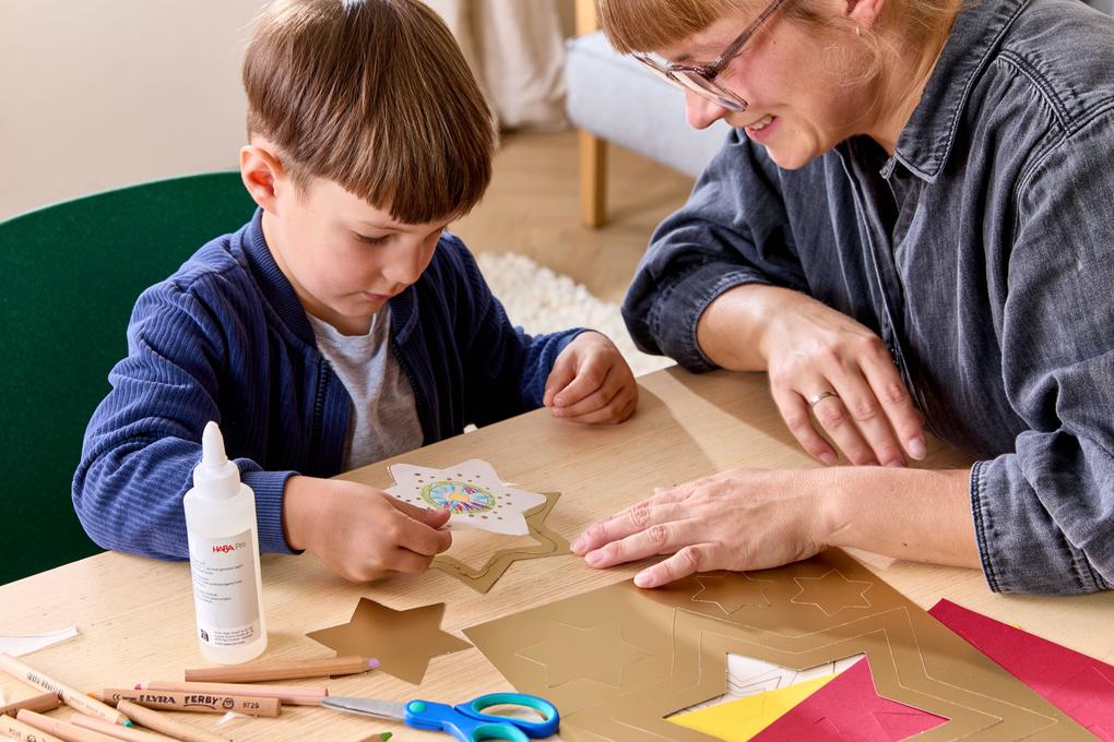 Weitere Ansicht: Bastelset - Fensterbild Sternenregen