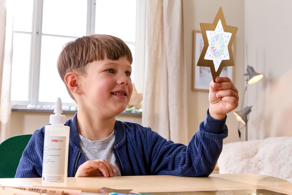 Weitere Ansicht: Bastelset - Fensterbild Sternenregen