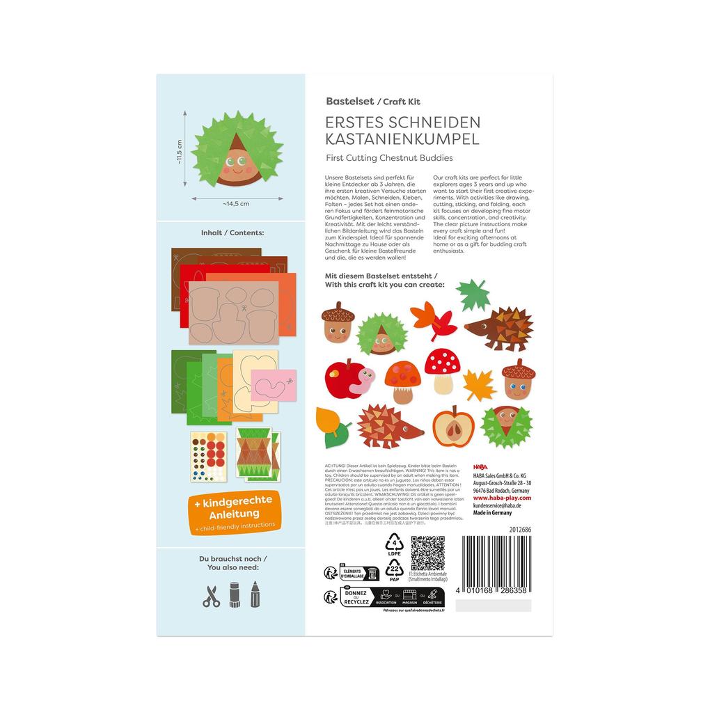 Weitere Ansicht: Bastelset - Erstes Schneiden Kastanienkumpel