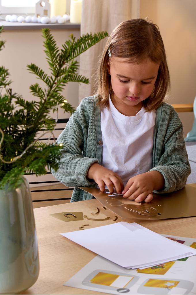 Weitere Ansicht: Bastelset - Erstes Malen Kritzelkarten Weihnachtspost