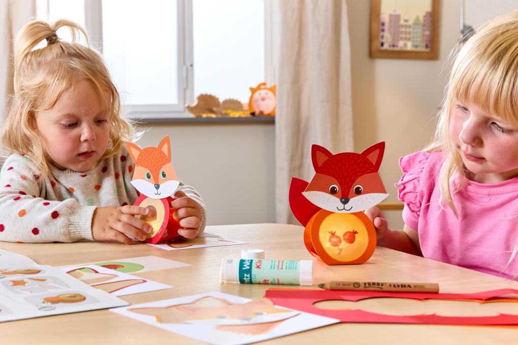 Weitere Ansicht: Bastelset - Erstes Kleben Minilichter Fuchs