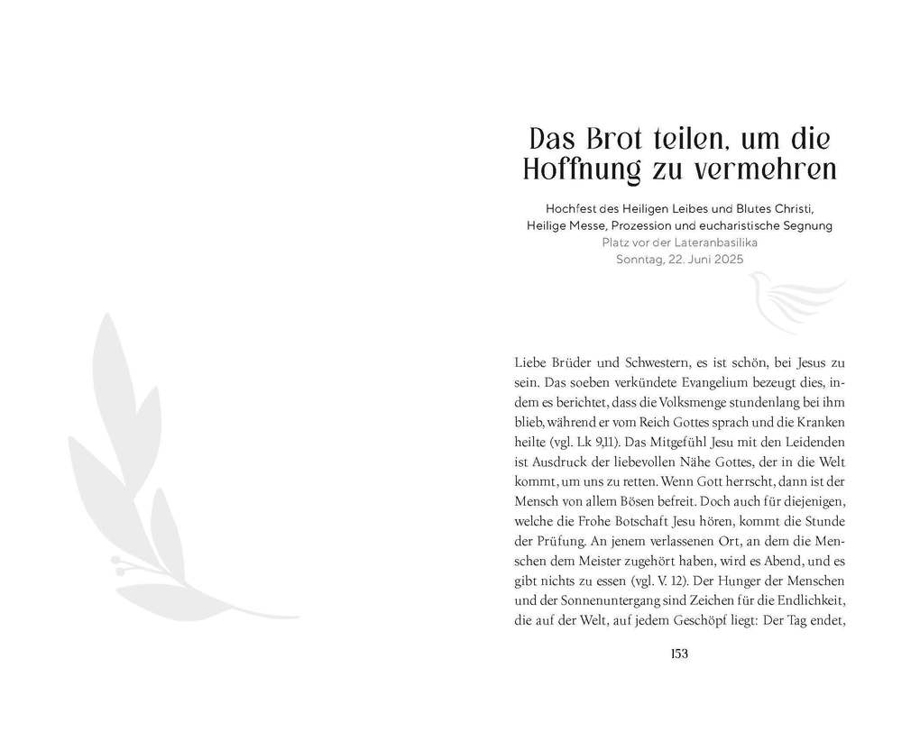 Weitere Ansicht: Frieden! | Papst Leo XIV.