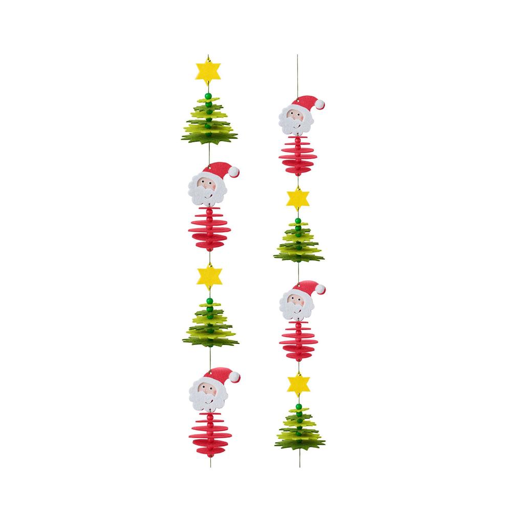 Weitere Ansicht: Bastelset - Erstes Fädeln Filzgirlande Weihnachtsmann