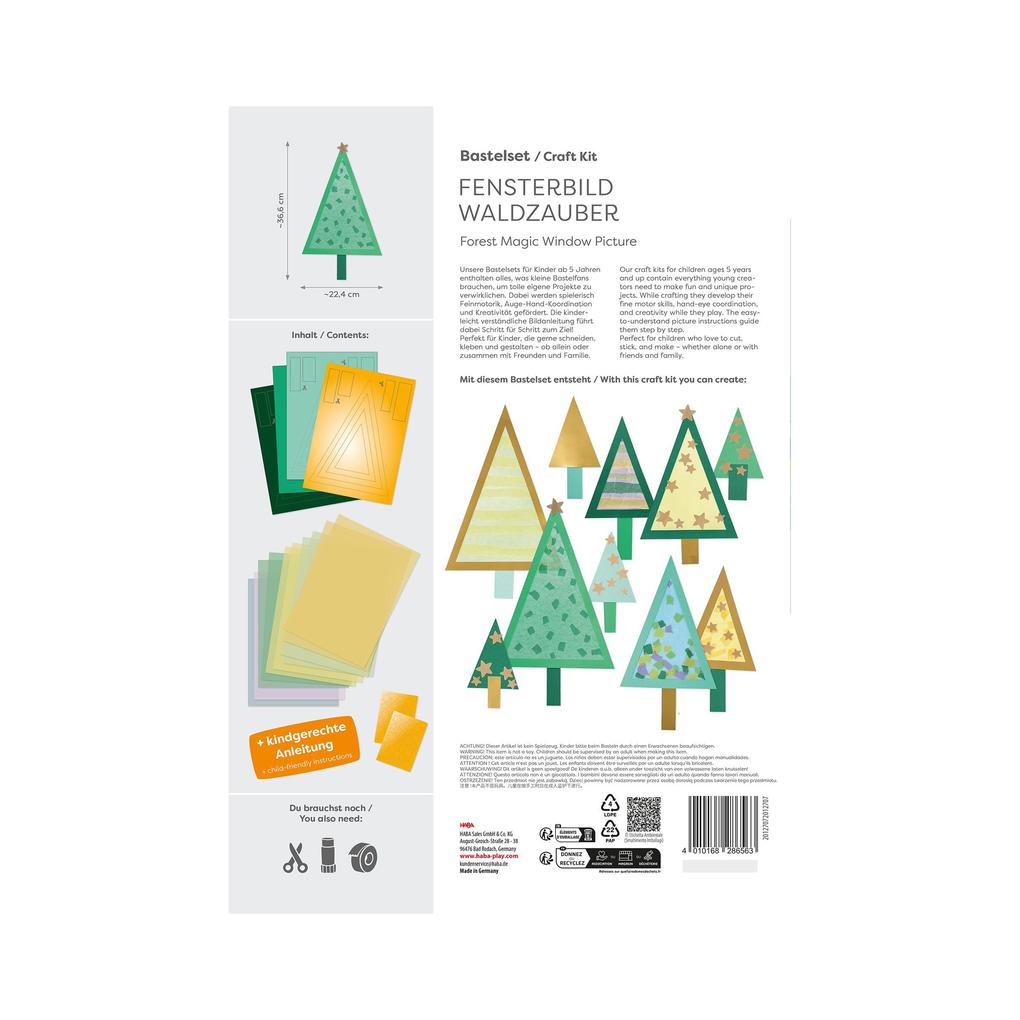 Weitere Ansicht: Bastelset - Fensterbild Waldzauber