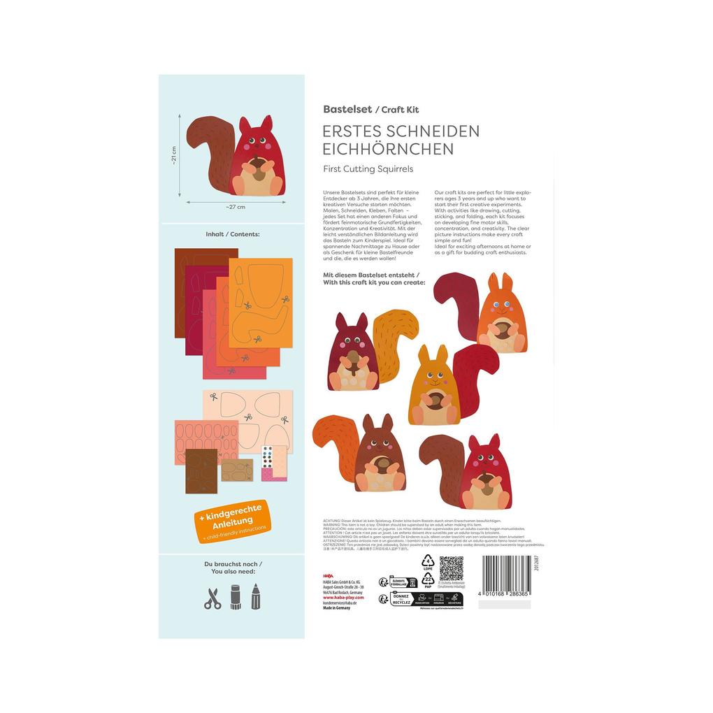 Weitere Ansicht: Bastelset - Erstes Schneiden Eichhörnchen