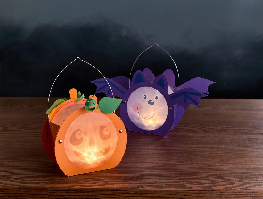 Weitere Ansicht: Bastelset - Mini-Klammerlaternen Halloween