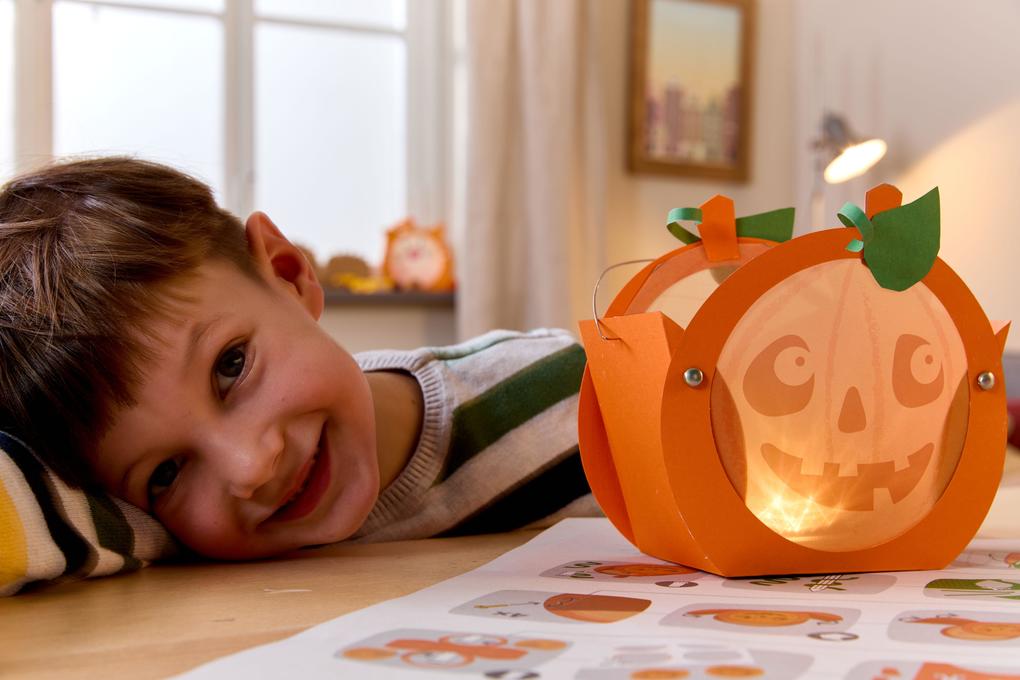 Weitere Ansicht: Bastelset - Mini-Klammerlaternen Halloween