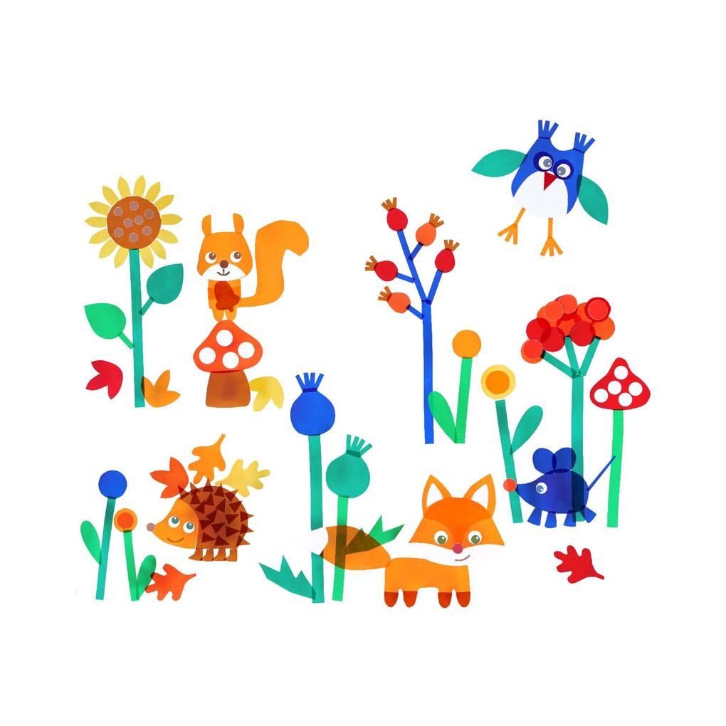 Weitere Ansicht: Bastelset - Fensterbild Hallo, Waldtiere!