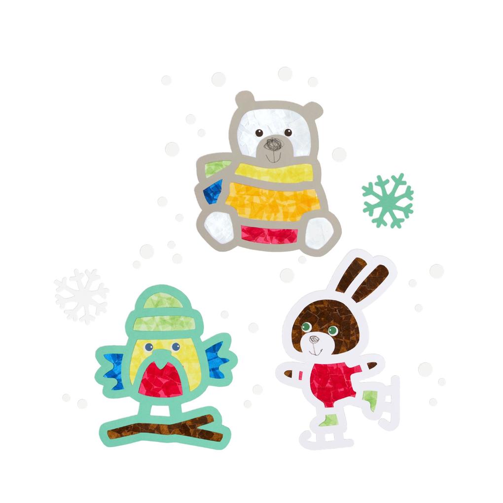 Weitere Ansicht: Bastelset - Erstes Kleben Tiere im Schnee