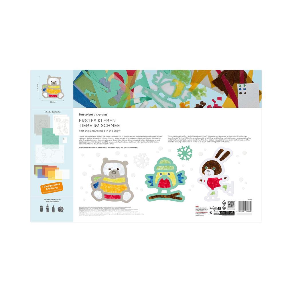 Weitere Ansicht: Bastelset - Erstes Kleben Tiere im Schnee
