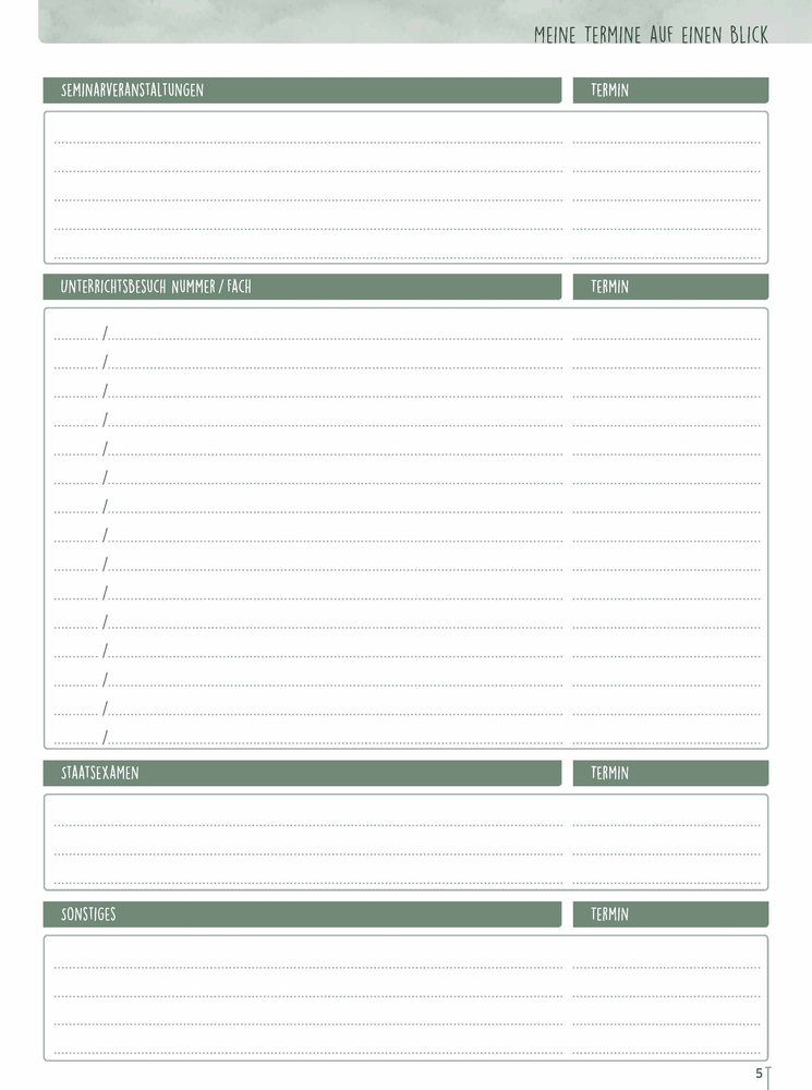Weitere Ansicht: Mein Schulplaner fürs Referendariat Schuljahr 2026/2027