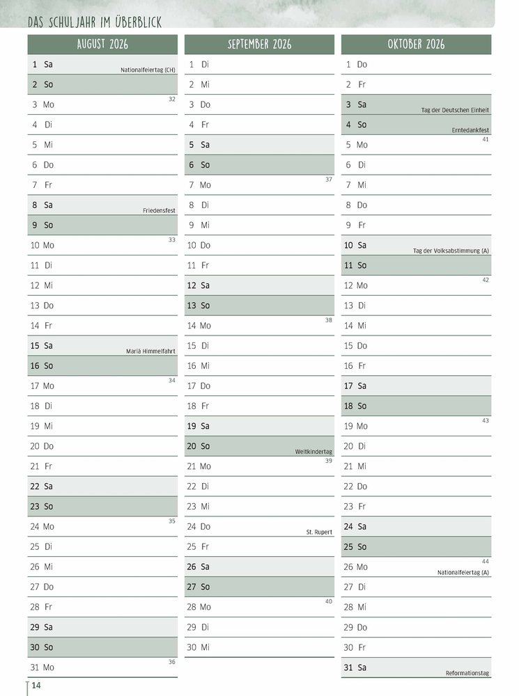 Weitere Ansicht: Mein Schulplaner fürs Referendariat Schuljahr 2026/2027
