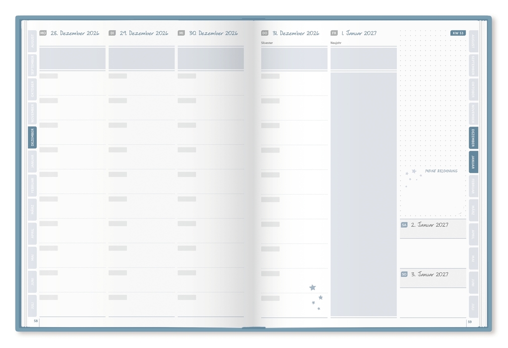 Weitere Ansicht: Mein Lehrerplaner A4+ - Hardcover - Lehrerkalender für das Schuljahr 2026/2027 - Zitronentanz