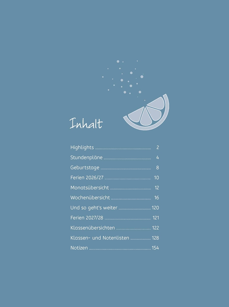 Weitere Ansicht: Mein Lehrerplaner A4+ - Hardcover - Lehrerkalender für das Schuljahr 2026/2027 - Zitronentanz