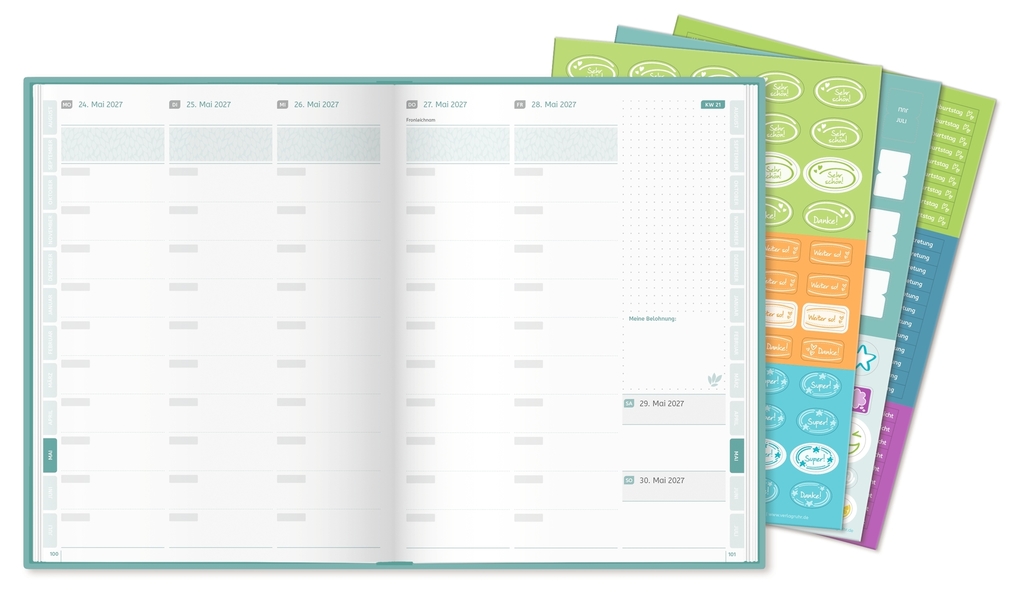 Weitere Ansicht: Mein Lehrerplaner A5+ - Hardcover - Lehrerkalender für das Schuljahr 2026/2027 - Blättermeer