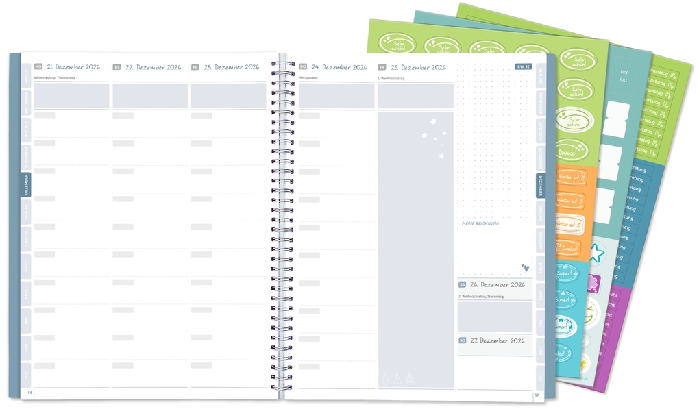 Weitere Ansicht: Mein Lehrerplaner A4+ - Ringbindung - Lehrerkalender für das Schuljahr 2026/2027 - Zitronentanz