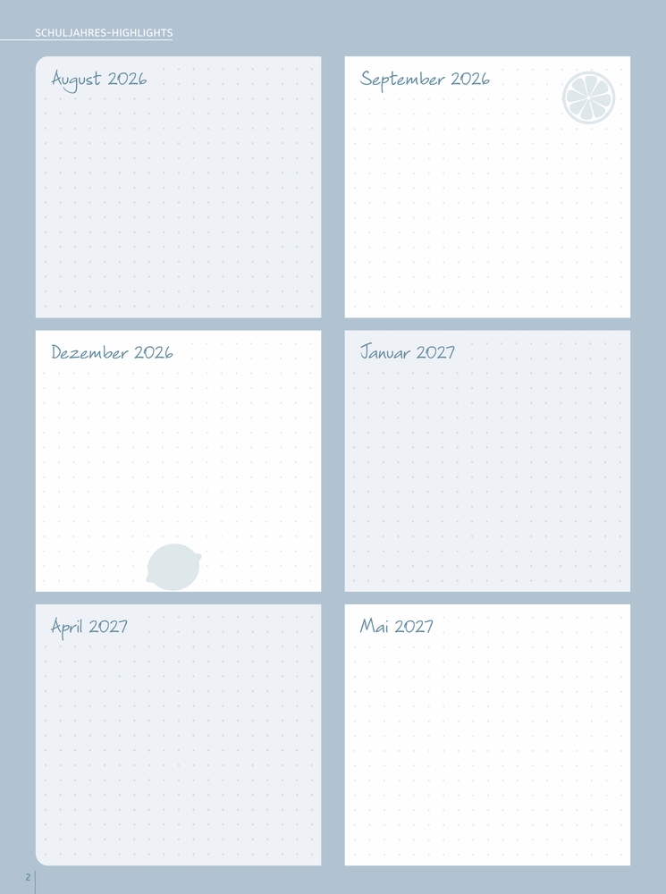 Weitere Ansicht: Mein Lehrerplaner A4+ - Ringbindung - Lehrerkalender für das Schuljahr 2026/2027 - Zitronentanz