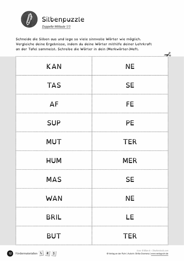 Weitere Ansicht: Fördermaterialien LRS | Britta Gramenz