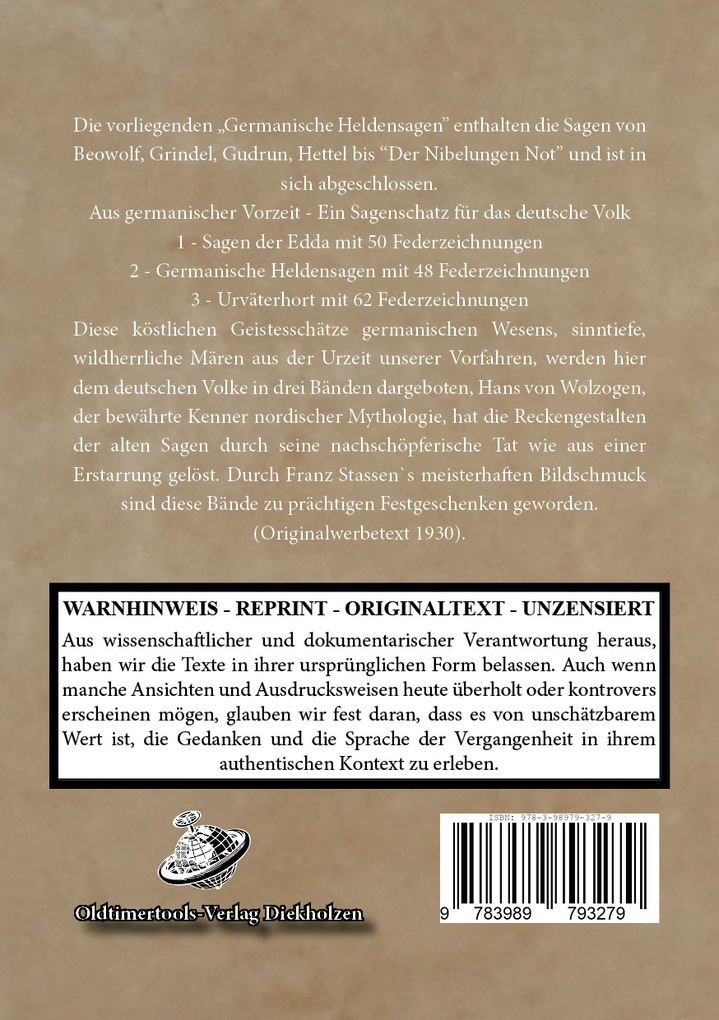 Weitere Ansicht: Germanische Heldensagen | Hans von Wolzogen