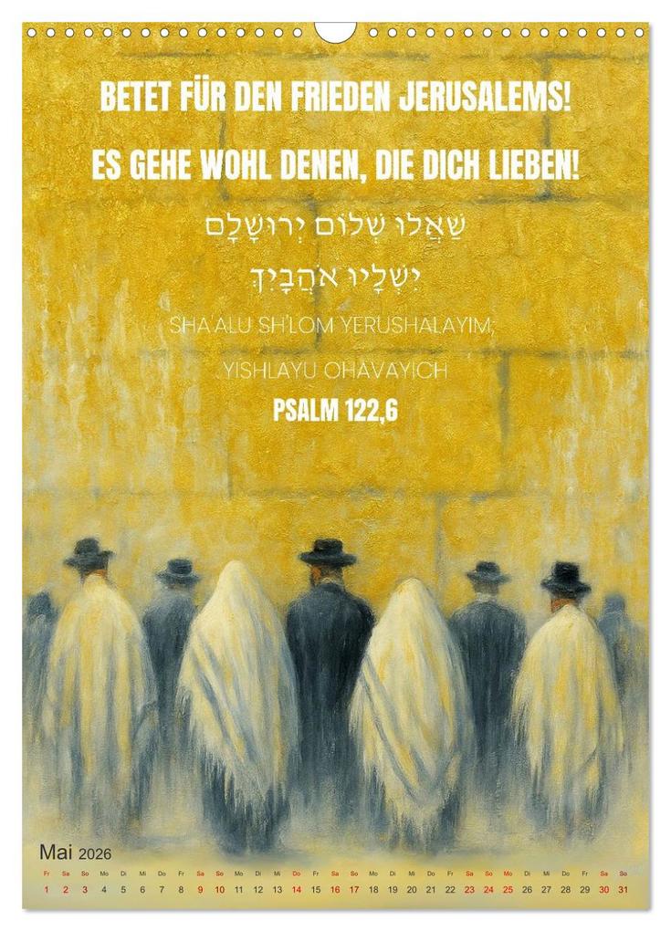 Weitere Ansicht: Weisheit, Licht und Leben - Jüdische Inspiration durchs Jahr (Wandkalender 2026 DIN A3 hoch), CALVENDO Monatskalender | HebrewArtDesigns Marena Camadini, Calvendo